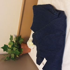 Hughes dark blue denim pull on pants size L